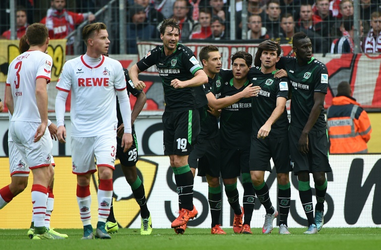Hanover shock Cologne to leave bottom three