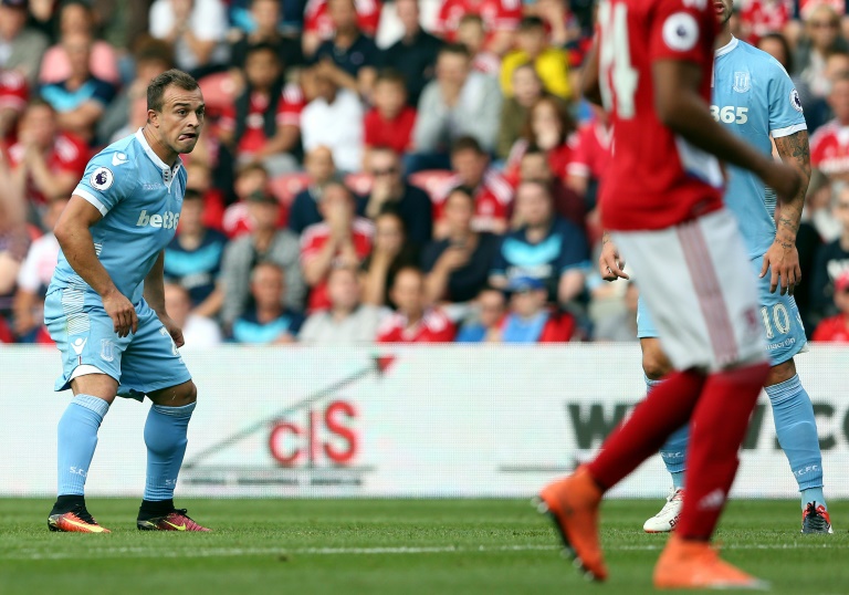 Stoke's Shaqiri strike frustrates Middlesbrough