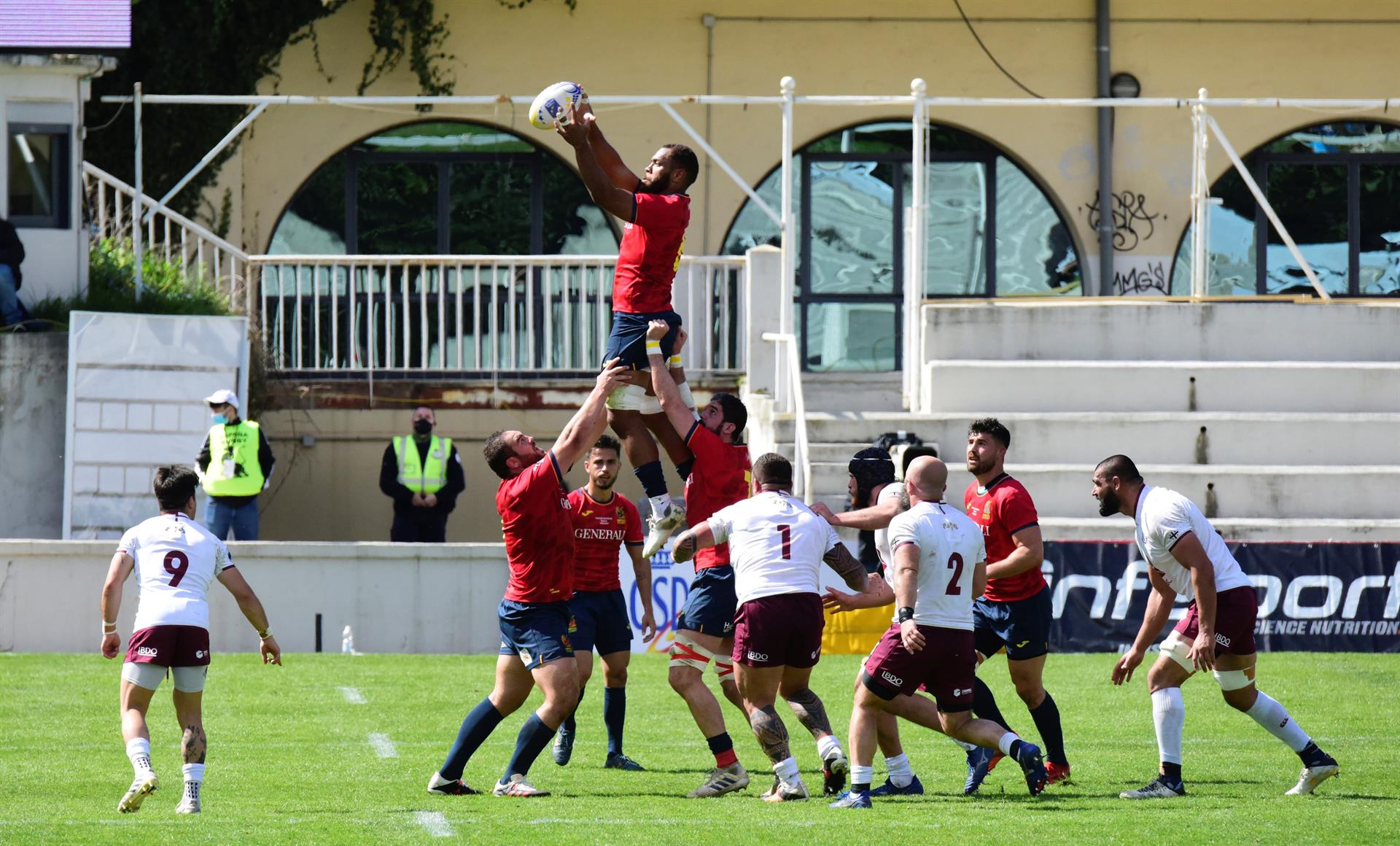 Imagen de archivo de un partido de rugby de la selección española masculina. EFE/Víctor Lerena